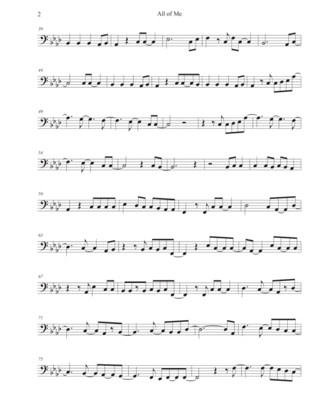 All Of Me Original Key Trombone Page 2