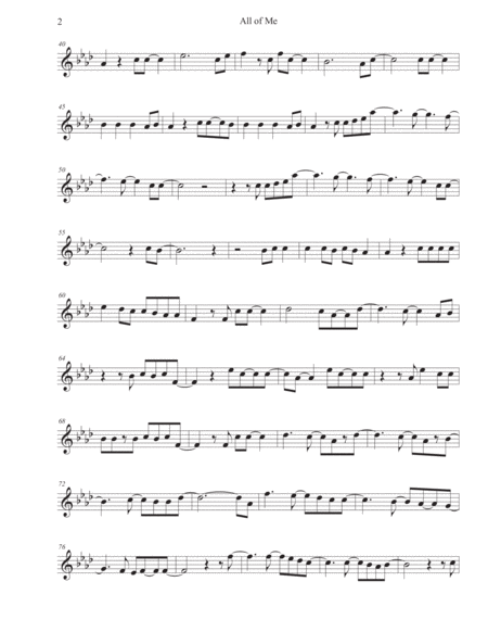 All Of Me Original Key Violin Page 2