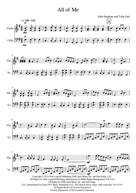 All Of Me String Duo Page 2