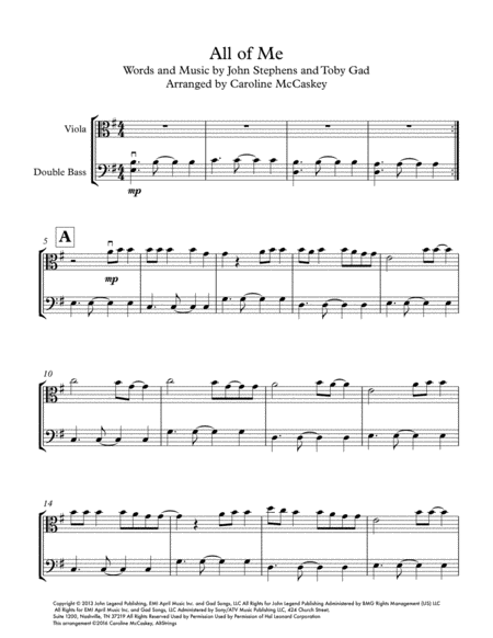 All Of Me Viola And Double Bass Duet Page 2