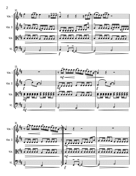 All Of The Lights String Quartet Page 2