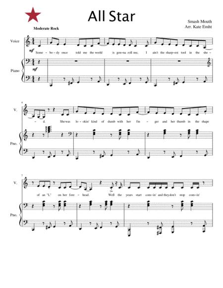 All Star By Smash Mouth Voice And Piano Page 2