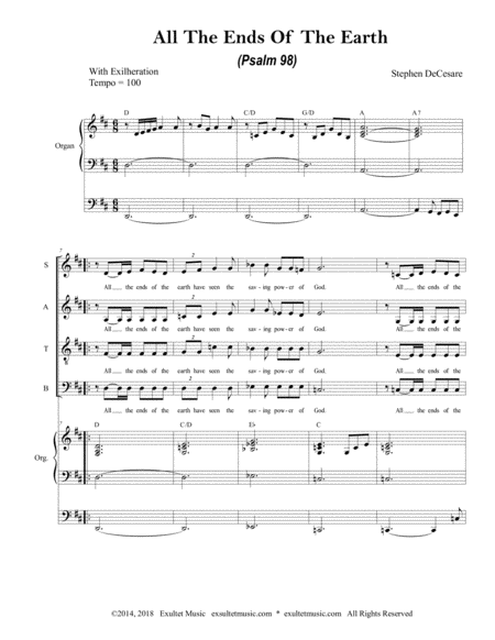 All The Ends Of The Earth Have Seen Psalm 98 Choir Vocal Score Page 2