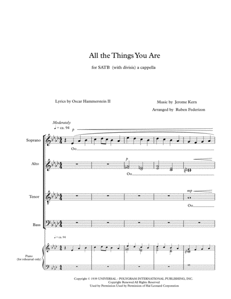 All The Things You Are Satb A Cappella Page 2