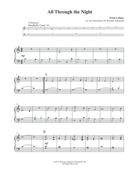 All Through The Night 2 Octave Handbells Tone Chimes Or Hand Chimes Page 2