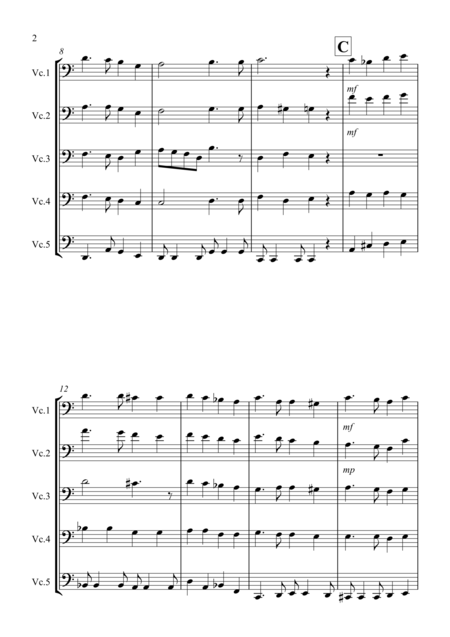 All Through The Night For Cello Quintet Page 2