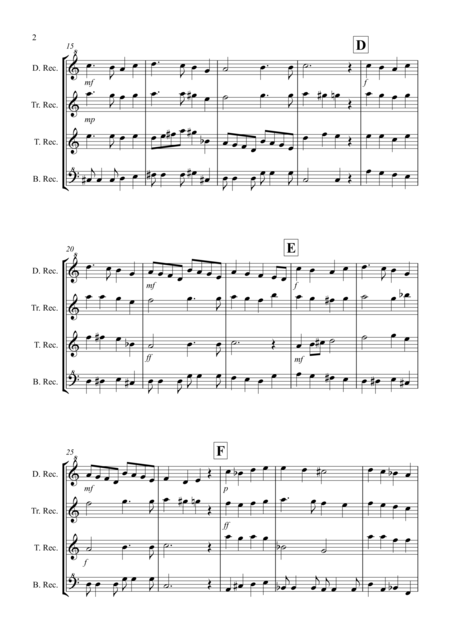 All Through The Night For Recorder Quartet Page 2