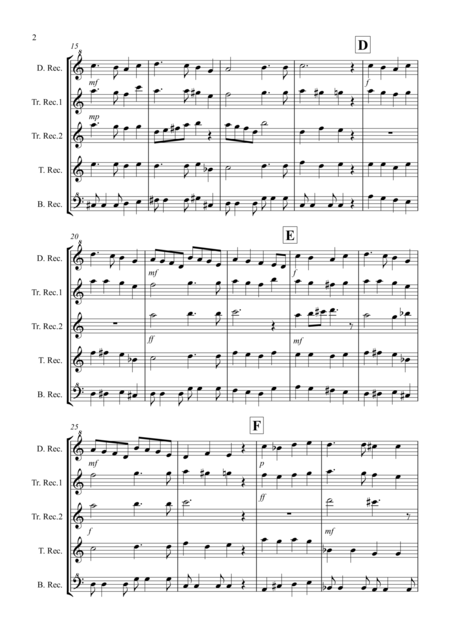All Through The Night For Recorder Quintet Page 2