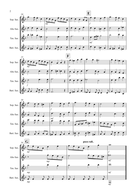 All Through The Night For Saxophone Quartet Page 2