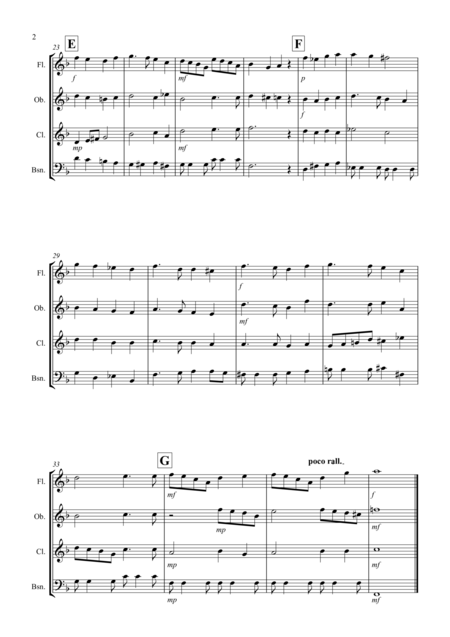 All Through The Night For Wind Quartet Page 2
