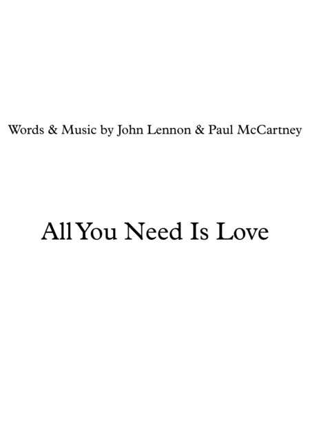 All You Need Is Love Wind Quintet Page 2