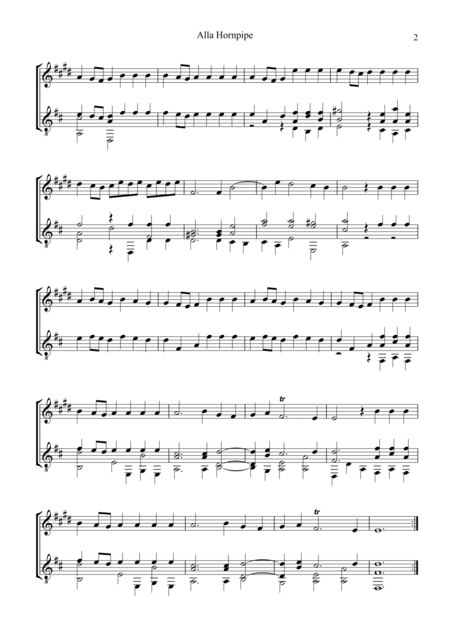 Alla Hornpipe For Clarinet In Bb And Guitar Page 2