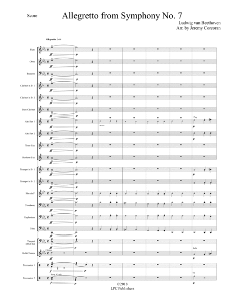 Allegretto From Symphony No 7 For Concert Band Page 2