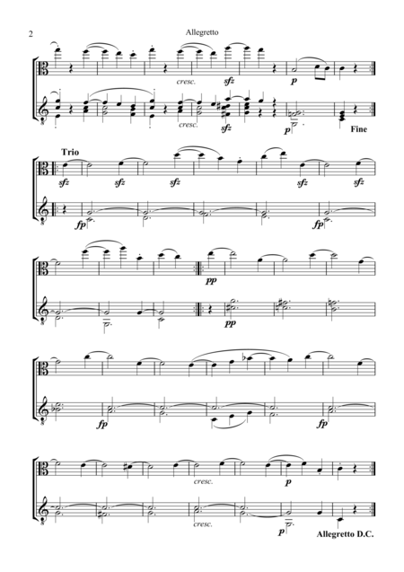 Allegretto Moonlight Sonata For Viola And Guitar Page 2