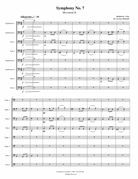 Allegretto Mvt Ii From Symphony No 7 Page 2