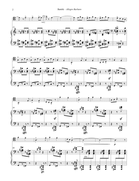 Allegro Barbaro For Trombone And Piano Page 2