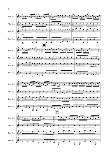 Allegro By Fiocco For Saxophone Quartet Page 2