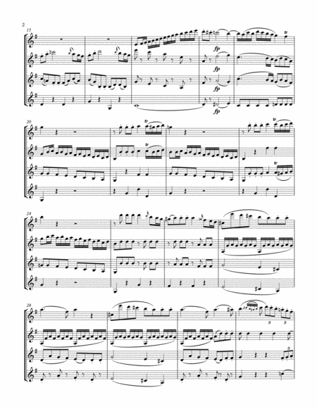 Allegro From Oboe Quartet K 370 For Four Clarinets Page 2