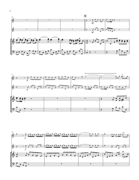 Allegro From The Water Music For Two Trumpets And Organ Or Piano Page 2