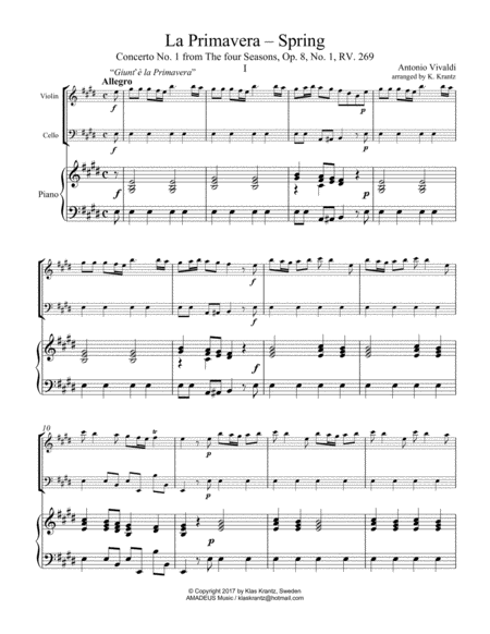 Allegro I From La Primavera Spring For Piano Trio Page 2