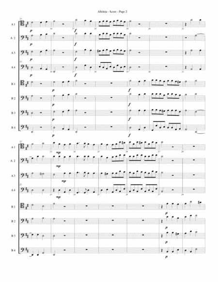 Alleluia For Trombone Or Low Brass Octet Page 2