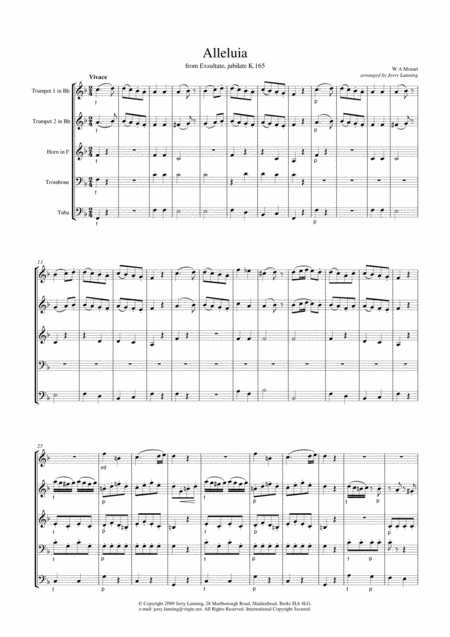 Alleluia From Exsultate Jubilate K 165 Mozart Page 2