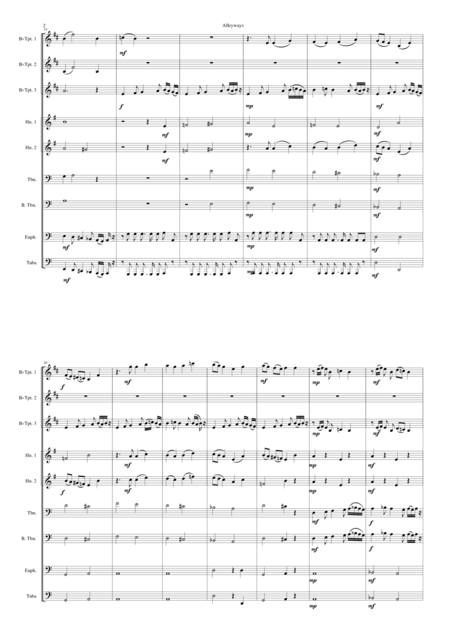 Alleyways For Brass Choir Page 2