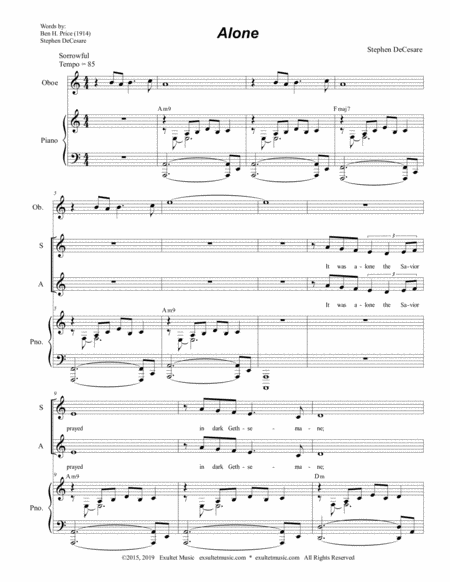 Alone For Man Solo Satb Page 2