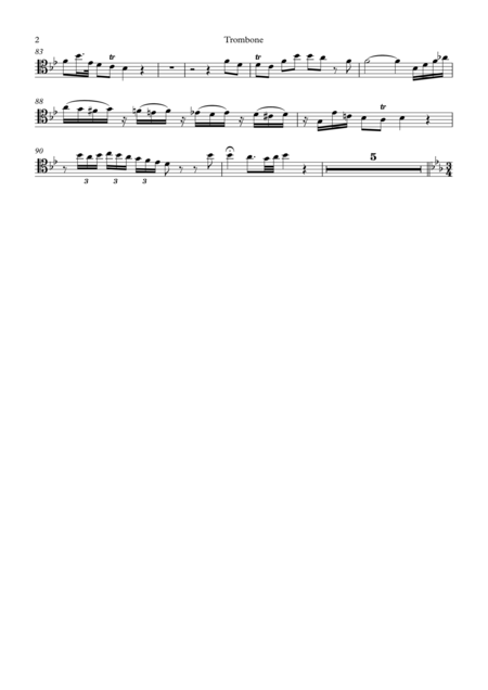 Alto Trombone Concerto In B Solo Part In Tenor Clef Page 2