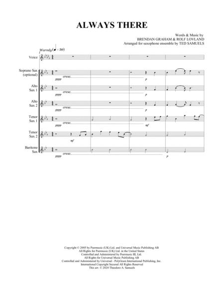 Always There Saxophone Ensemble Page 2