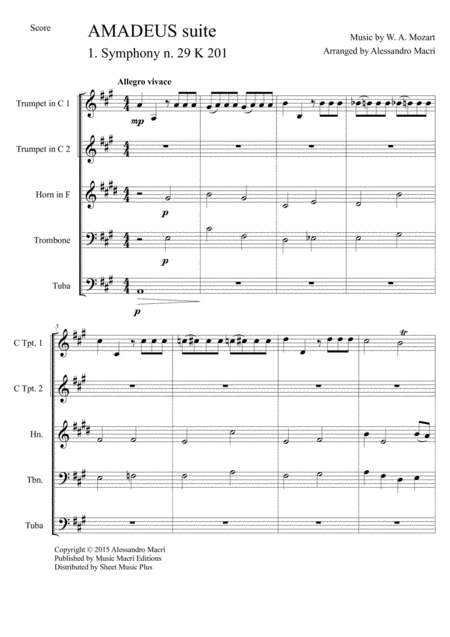 Amadeus Suite 1 Symphony N 29 Page 2