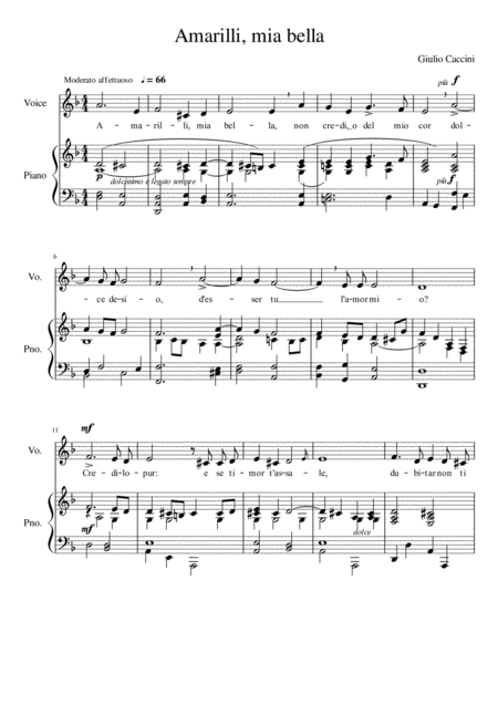 Amarilli Mia Bella D Minor Page 2