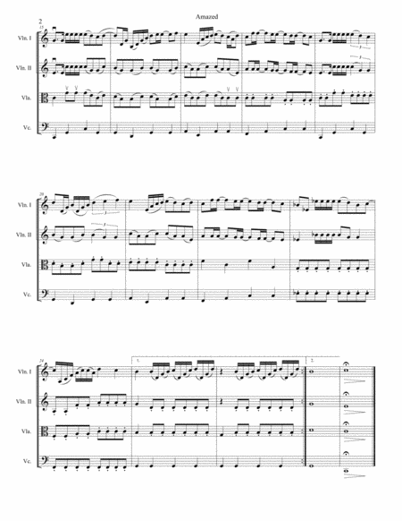 Amazed For String Quartet Page 2