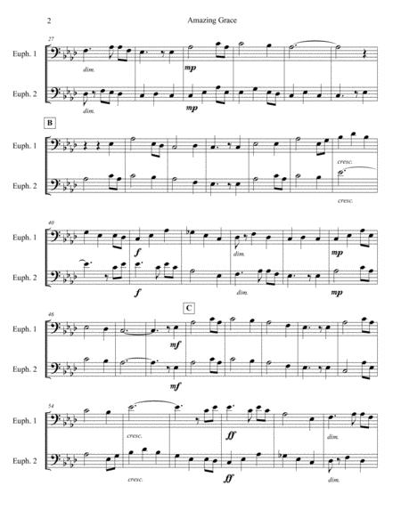 Amazing Grace Euphonium Duet Page 2