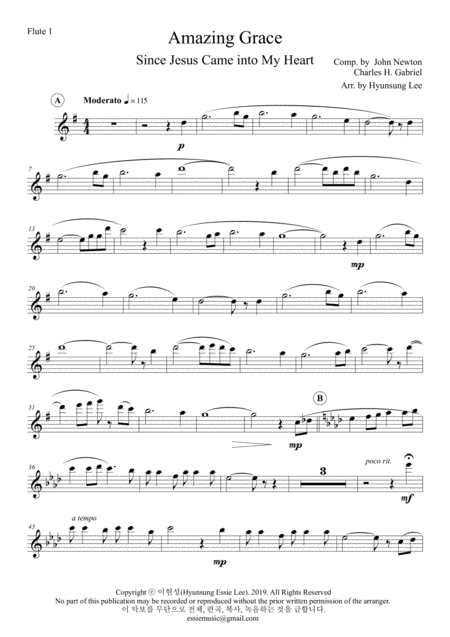 Amazing Grace For 2 Flutes Pno Page 2