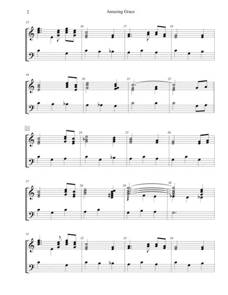 Amazing Grace For 2 Octave Handbell Choir Page 2