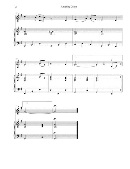 Amazing Grace For Beginning Violin With Optional Piano Accompaniment Page 2