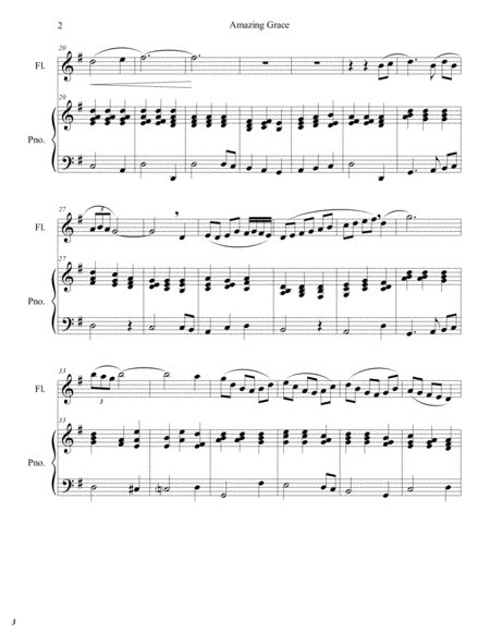 Amazing Grace For Flute And Piano Page 2