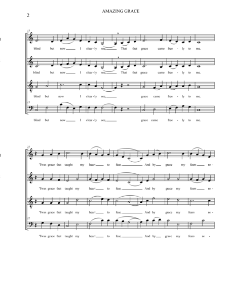 Amazing Grace For Satb Page 2