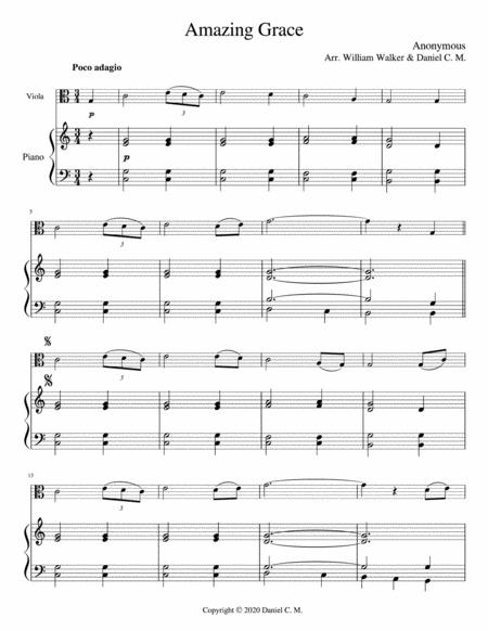 Amazing Grace For Viola And Piano Easy Page 2