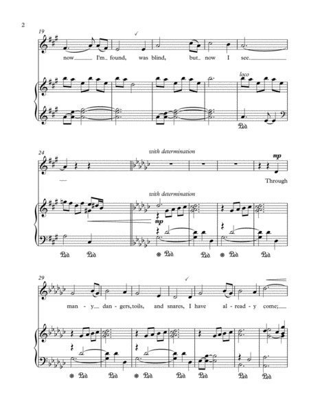 Amazing Grace High Voice And Piano Page 2