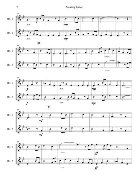 Amazing Grace Horn Duet Page 2