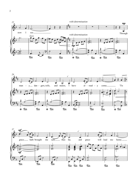 Amazing Grace Medium Voice And Piano Page 2