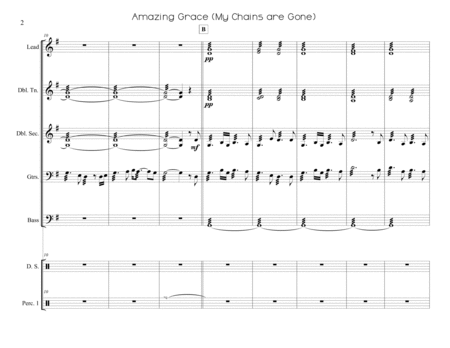 Amazing Grace My Chains Are Gone For Steel Band Page 2