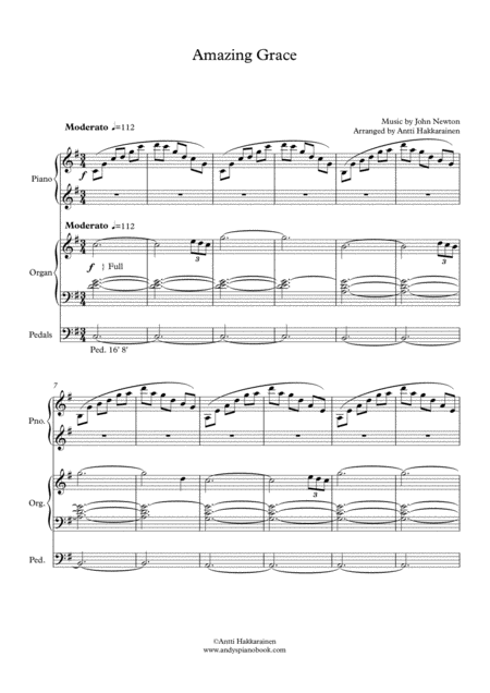 Amazing Grace Piano Organ Duet Page 2