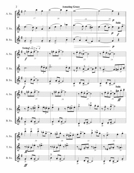 Amazing Grace Saxophone Trio Atb Jazz Funeral Style Page 2