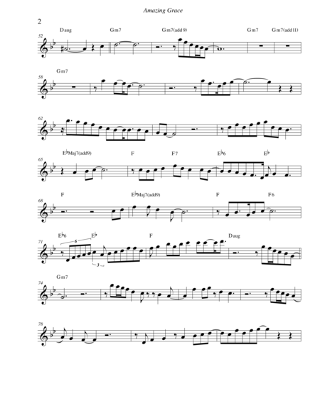 Amazing Grace Smooth Jazz Soprano Sax Page 2