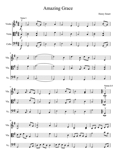Amazing Grace String Trio Page 2