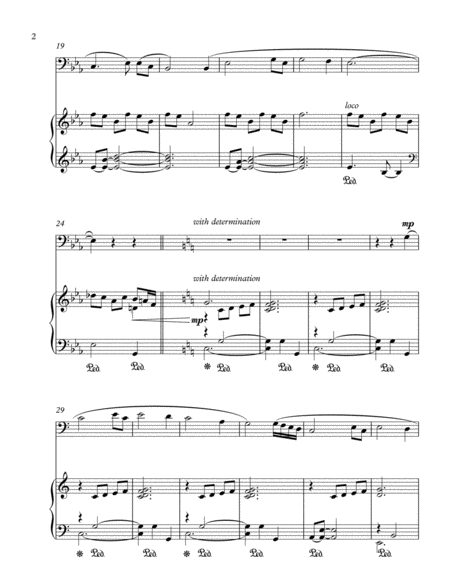 Amazing Grace Trombone Solo And Piano Score Part Page 2