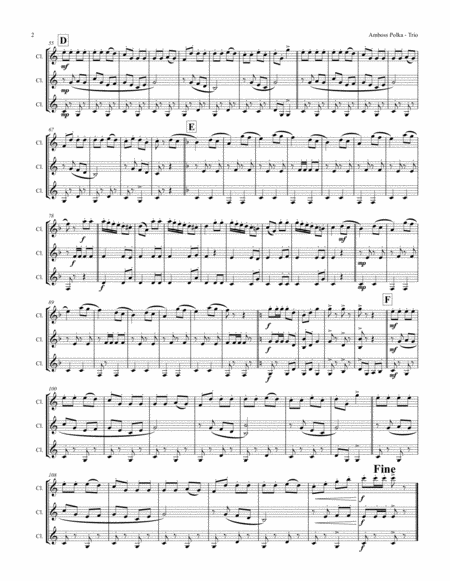 Amboss Polka German Polka Oktoberfest Clarinet Trio Page 2